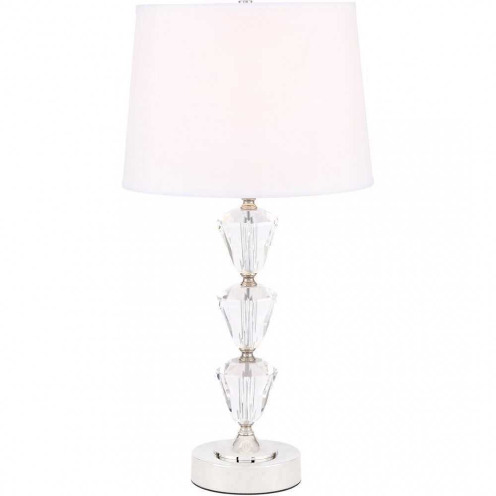 Elegant Decor Mae 1 Light Polished Nickel Table Lamp