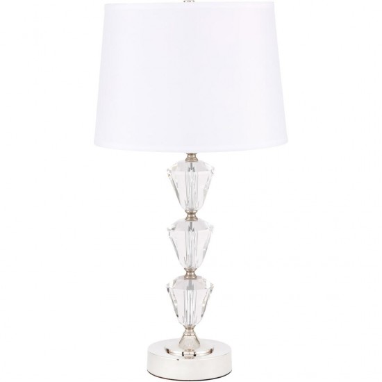 Elegant Decor Mae 1 Light Polished Nickel Table Lamp