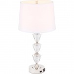 Elegant Decor Mae 1 Light Polished Nickel Table Lamp