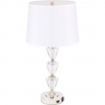 Elegant Decor Mae 1 Light Polished Nickel Table Lamp