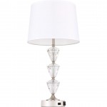 Elegant Decor Mae 1 Light Polished Nickel Table Lamp