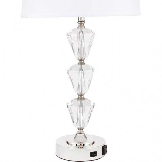 Elegant Decor Mae 1 Light Polished Nickel Table Lamp