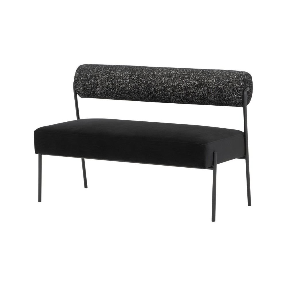 Marni Salt & Pepper Fabric Occasional Bench