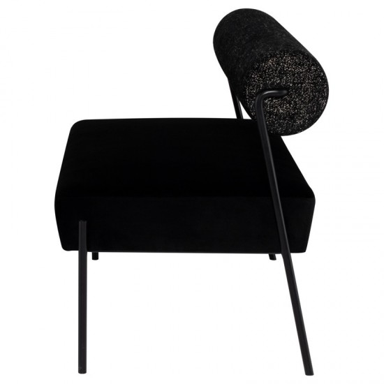 Marni Salt & Pepper Fabric Occasional Bench