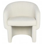 Clementine Buttermilk Boucle Fabric Single Seat Sofa
