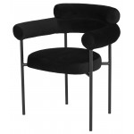 Portia Black Fabric Dining Chair