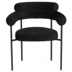 Portia Black Fabric Dining Chair