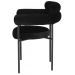 Portia Black Fabric Dining Chair