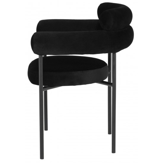 Portia Black Fabric Dining Chair