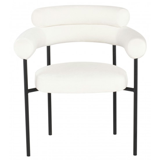 Portia Oyster Fabric Dining Chair