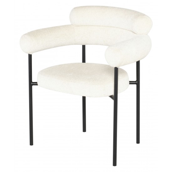 Portia Coconut Fabric Dining Chair