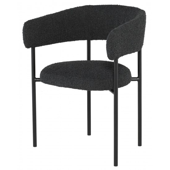 Cassia Licorice Boucle Fabric Dining Chair