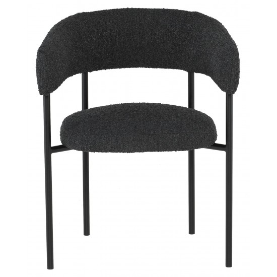 Cassia Licorice Boucle Fabric Dining Chair