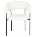 Cassia Buttermilk Boucle Fabric Dining Chair