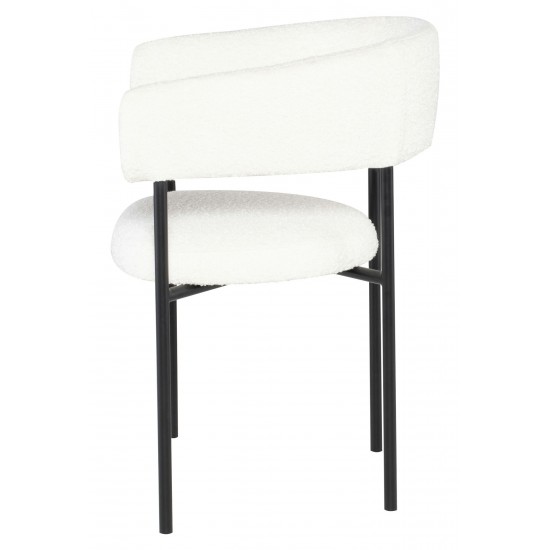 Cassia Buttermilk Boucle Fabric Dining Chair