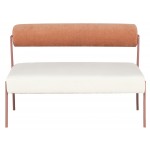 Marni Oyster Fabric Occasional Bench, HGSN165