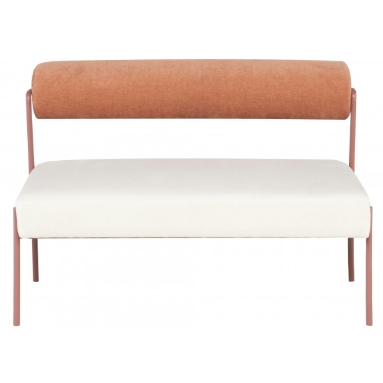 Marni Oyster Fabric Occasional Bench, HGSN165