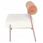 Marni Oyster Fabric Occasional Bench, HGSN165