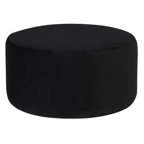 Robbie Black Fabric Sofa Ottoman