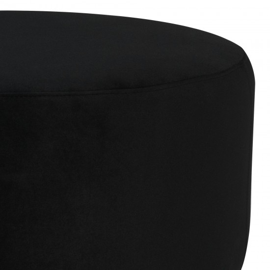 Robbie Black Fabric Sofa Ottoman