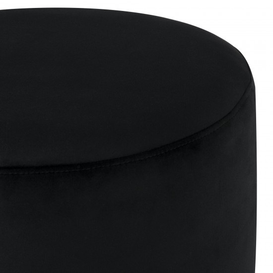 Robin Black Fabric Sofa Ottoman