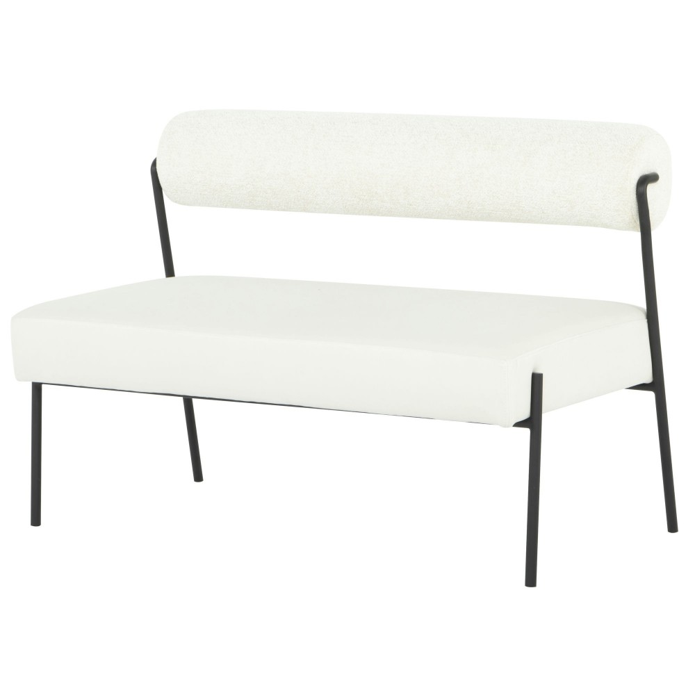 Marni Oyster Fabric Occasional Bench, HGSN203