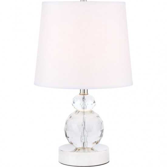 Elegant Decor Maribelle 1 Light Polished Nickel Table Lamp