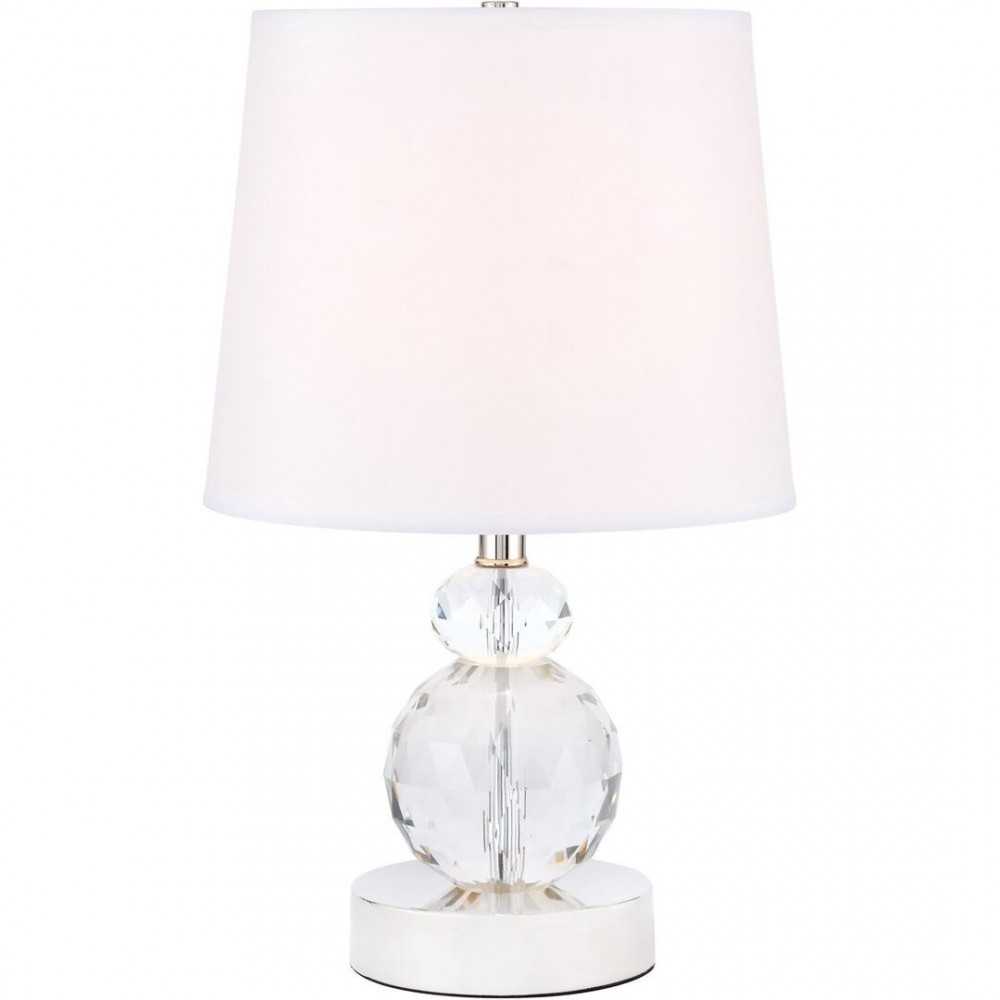 Elegant Decor Maribelle 1 Light Polished Nickel Table Lamp