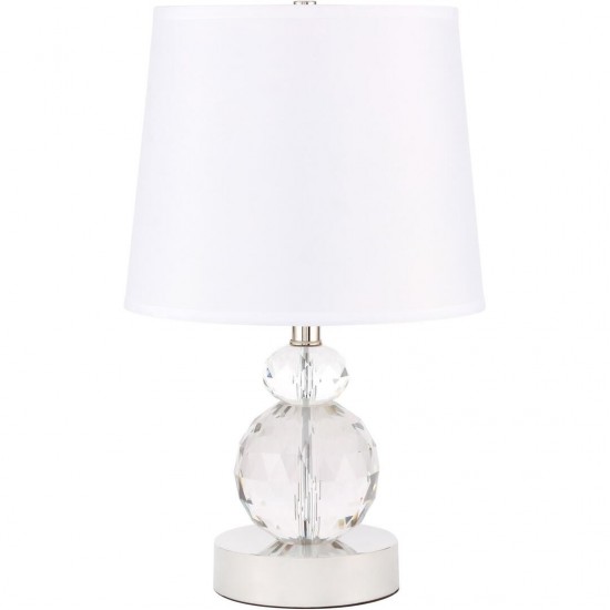 Elegant Decor Maribelle 1 Light Polished Nickel Table Lamp