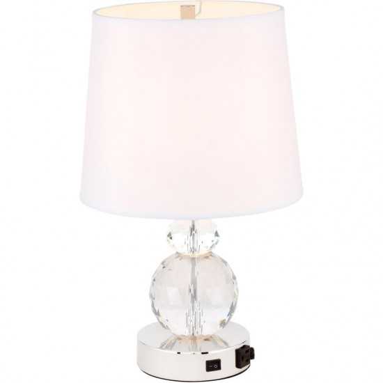 Elegant Decor Maribelle 1 Light Polished Nickel Table Lamp