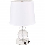 Elegant Decor Maribelle 1 Light Polished Nickel Table Lamp