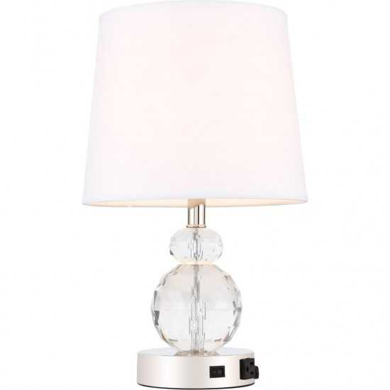 Elegant Decor Maribelle 1 Light Polished Nickel Table Lamp