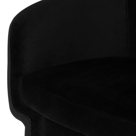 Clementine Black Fabric Single Seat Sofa