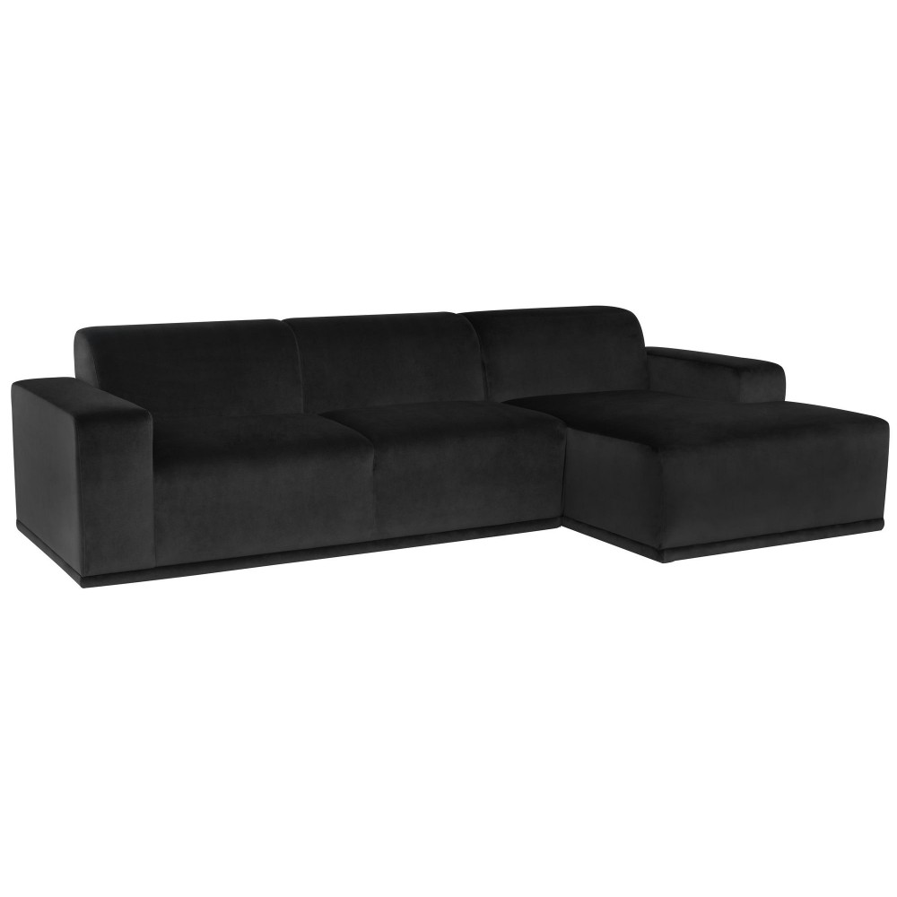 Leo Shadow Grey Fabric Sectional Sofa, HGSN296