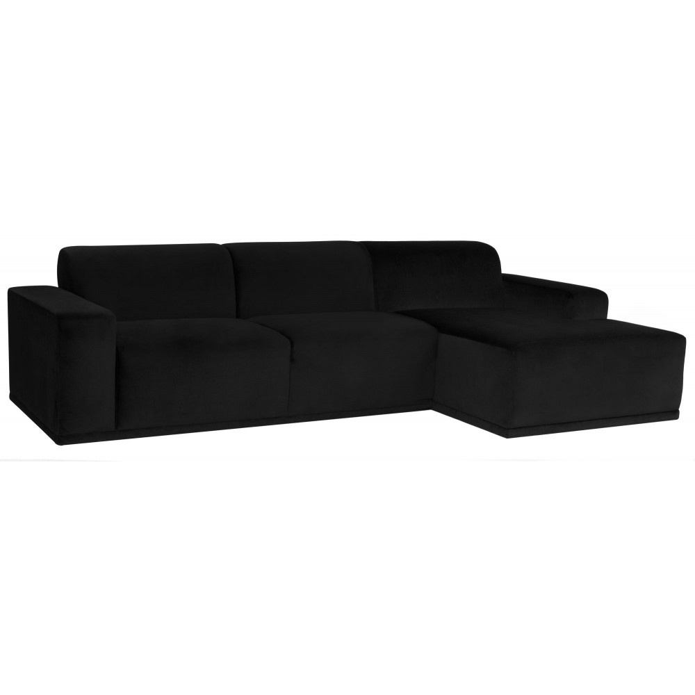 Leo Black Fabric Sectional Sofa, HGSN300