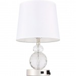 Elegant Decor Maribelle 1 Light Polished Nickel Table Lamp