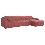 Coraline Chianti Microsuede Fabric Sectional Sofa, HGSN422