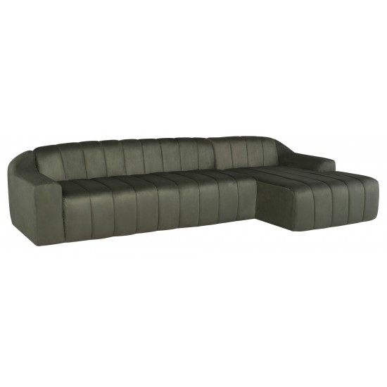 Coraline Sage Microsuede Fabric Sectional Sofa, HGSN423