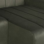 Coraline Sage Microsuede Fabric Sectional Sofa, HGSN423