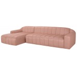 Coraline Petal Microsuede Fabric Sectional Sofa, HGSN425