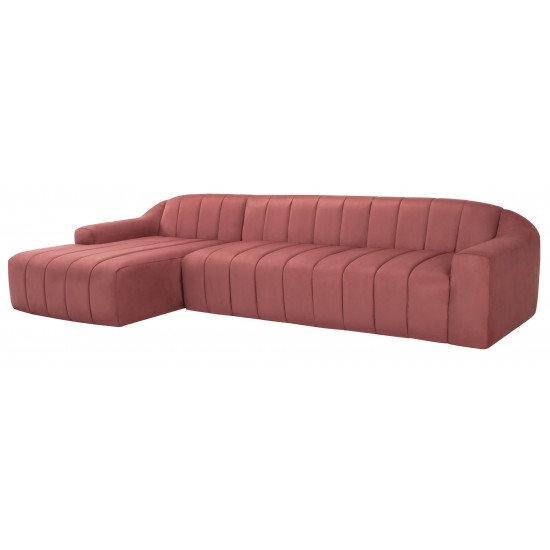 Coraline Chianti Microsuede Fabric Sectional Sofa, HGSN427