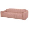 Coraline Petal Microsuede Fabric Triple Seat Sofa