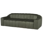 Coraline Sage Microsuede Fabric Triple Seat Sofa