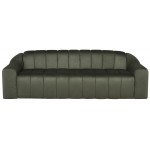 Coraline Sage Microsuede Fabric Triple Seat Sofa