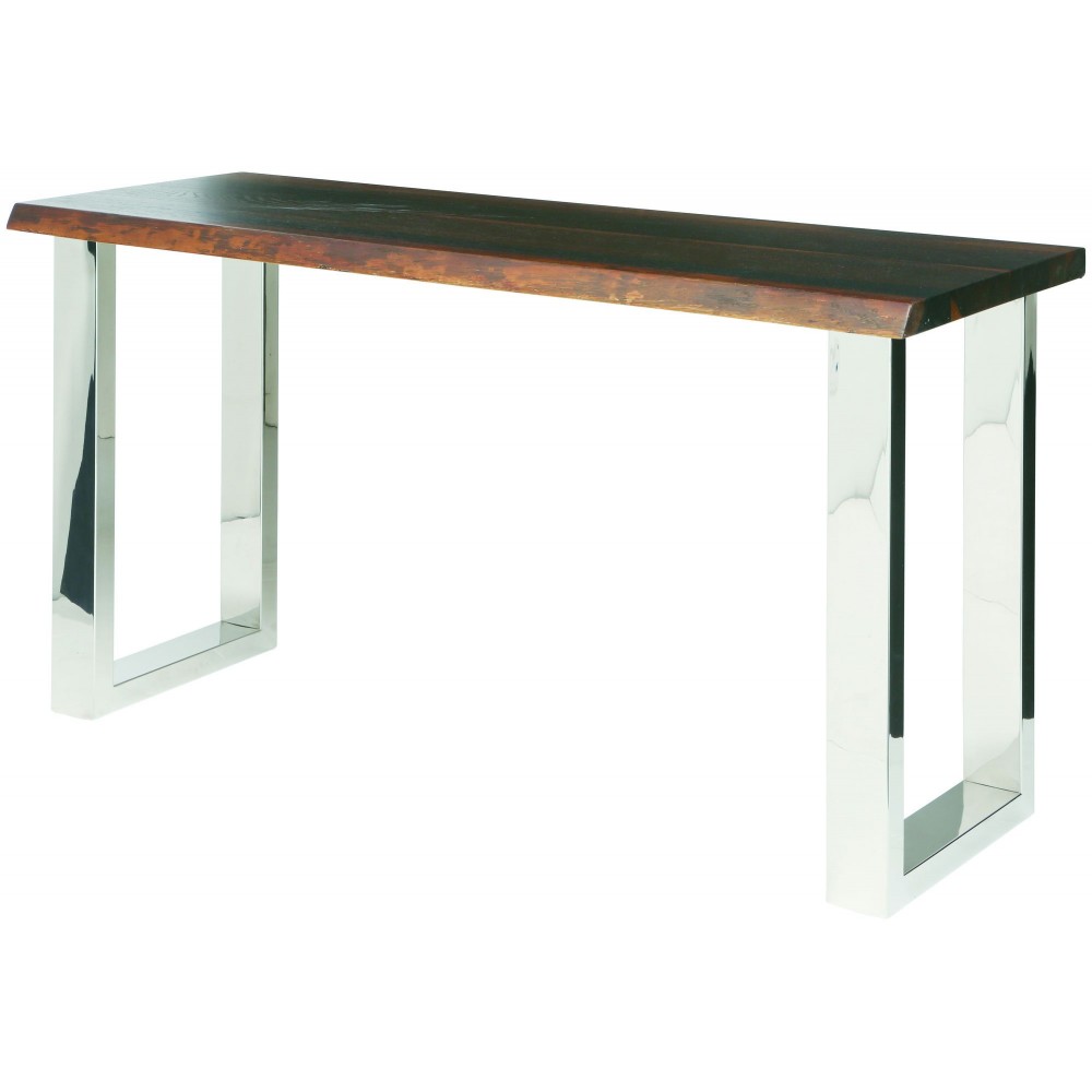 Lyon Seared Wood Console Table