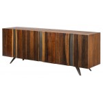 Vega Vertical Seared Wood Sideboard Cabinet