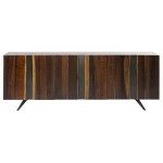 Vega Vertical Seared Wood Sideboard Cabinet