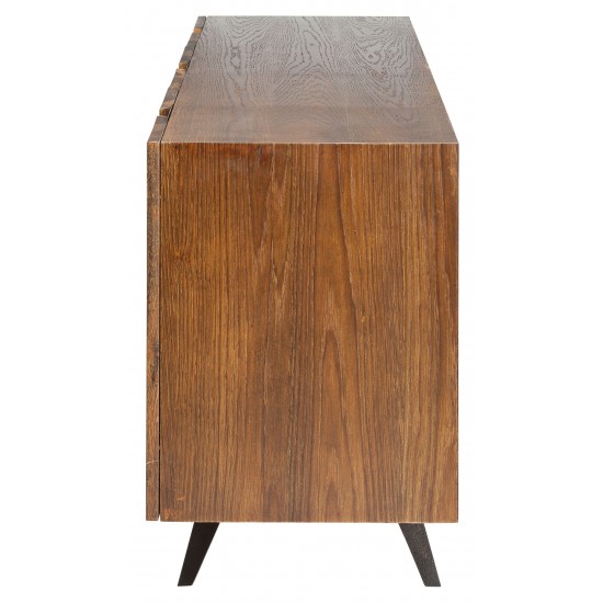 Vega Vertical Seared Wood Sideboard Cabinet