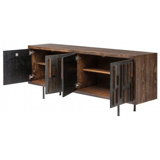 Blok Graphite Wood Sideboard Cabinet