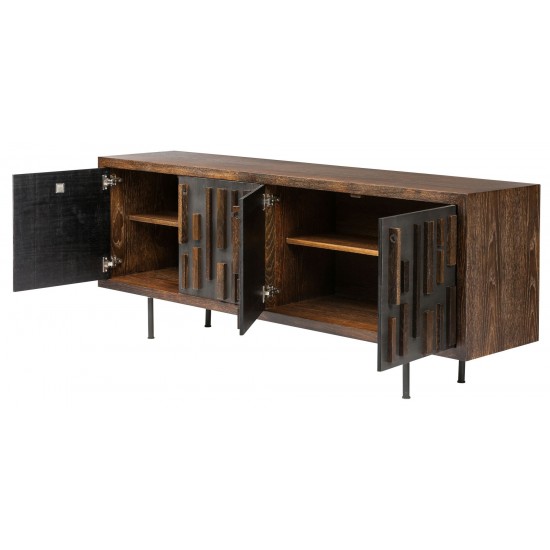 Blok Graphite Wood Sideboard Cabinet